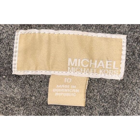 NWOT Michael Kors Asymmetrical Wool Blend Gray Trench Coat 10 - Picture 6 of 7